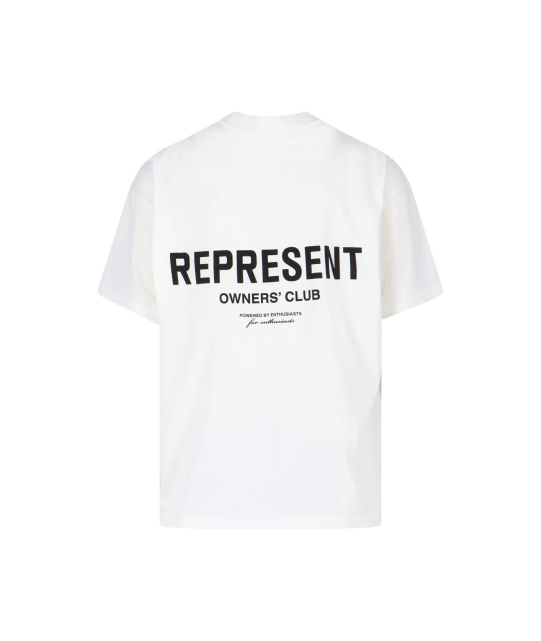 REPRESENT Белая хлопковая футболка, фото 2