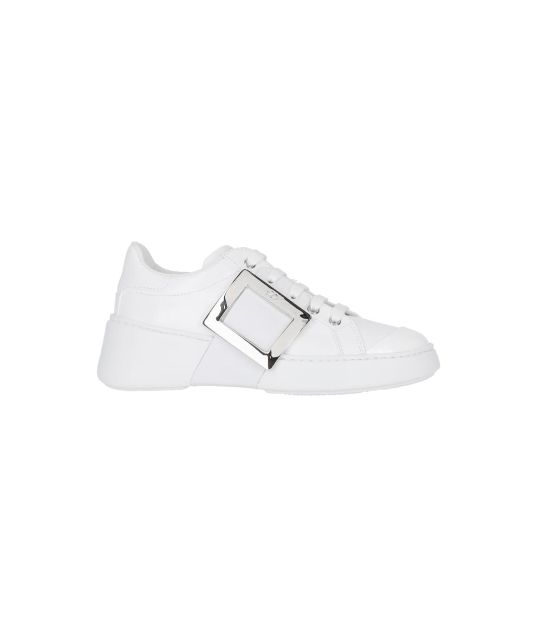 ROGER VIVIER Белые кожаные кроссовки, фото 1