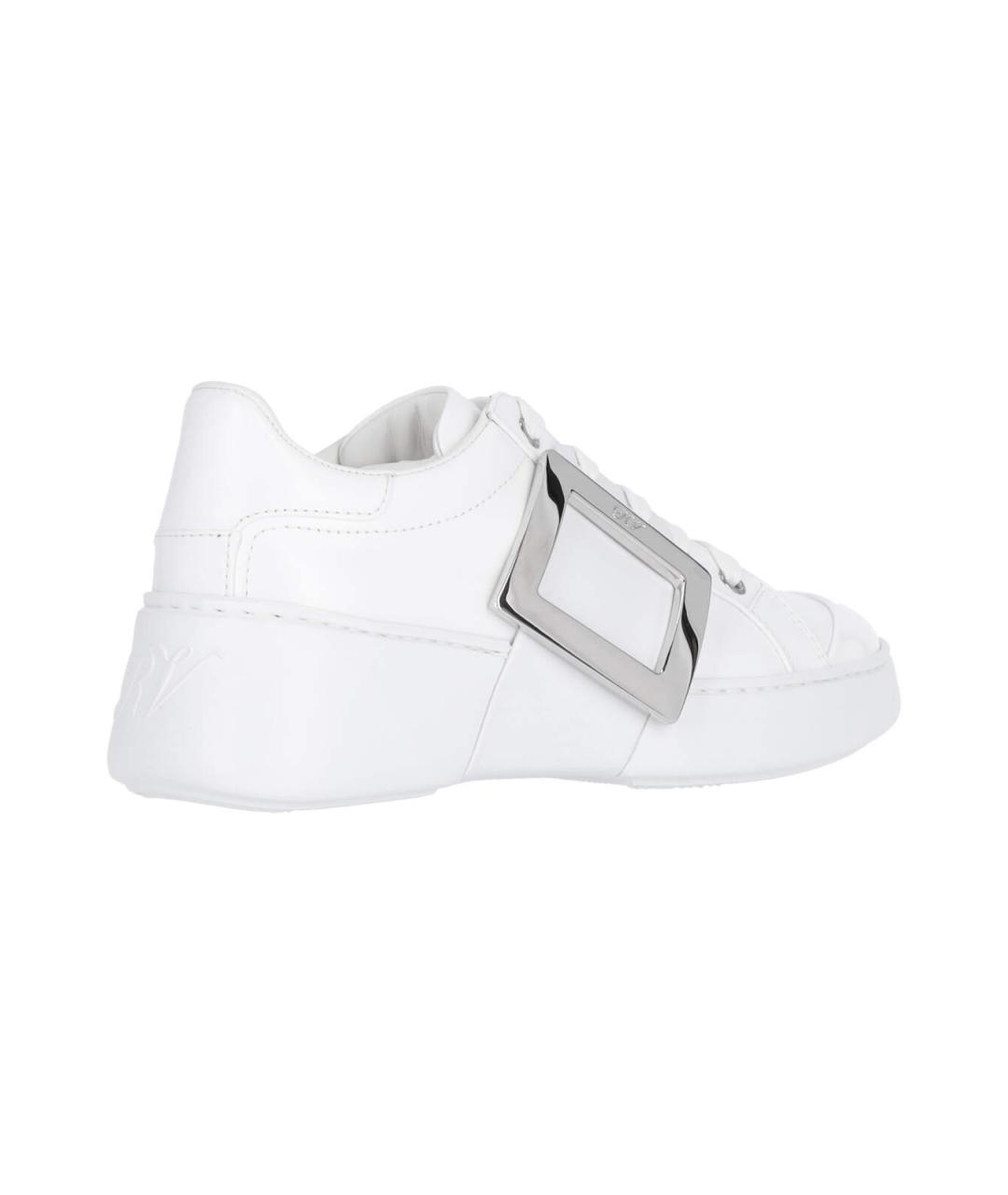 ROGER VIVIER Белые кожаные кроссовки, фото 4