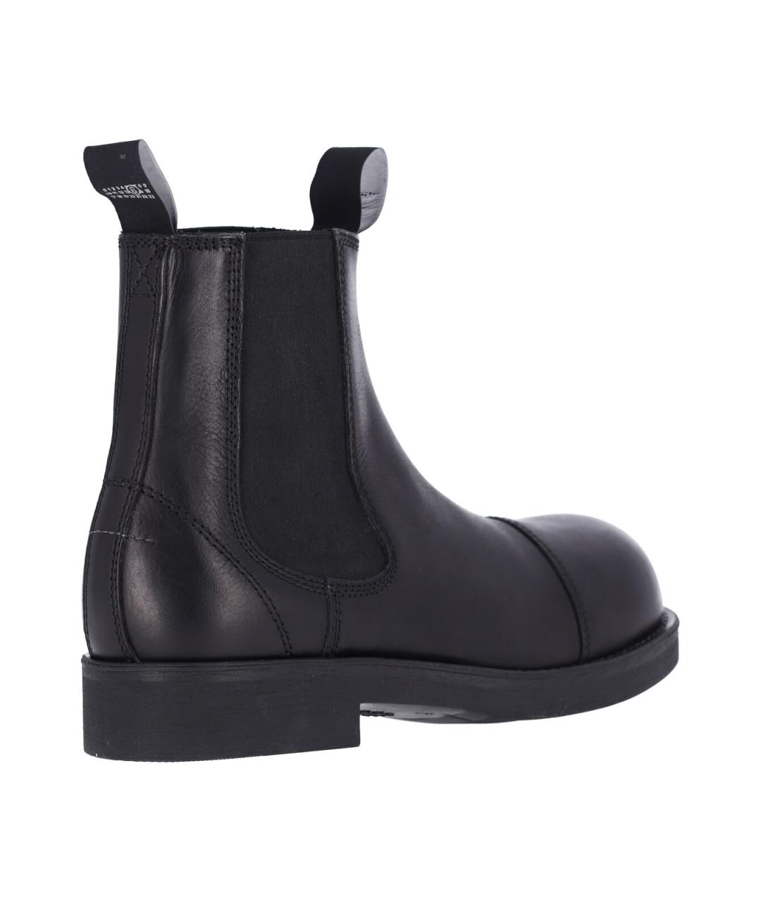 MM6 MAISON MARGIELA Черные кожаные высокие ботинки, фото 4