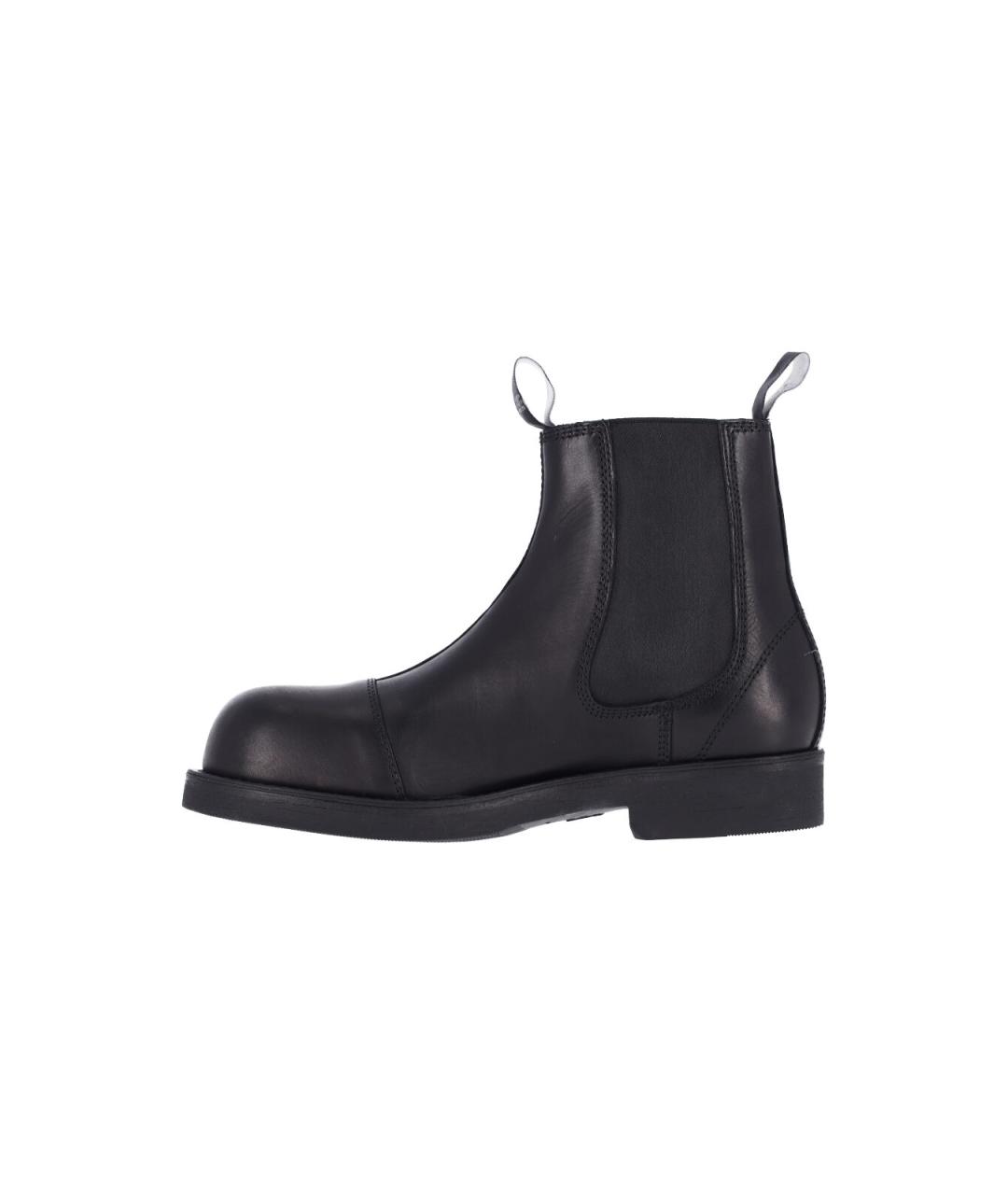 MM6 MAISON MARGIELA Черные кожаные высокие ботинки, фото 3