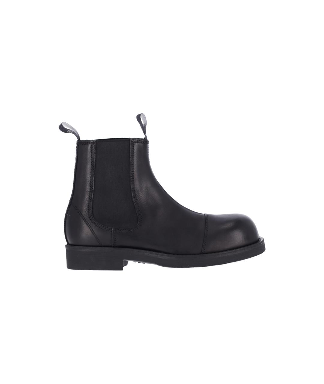 MM6 MAISON MARGIELA Черные кожаные высокие ботинки, фото 1