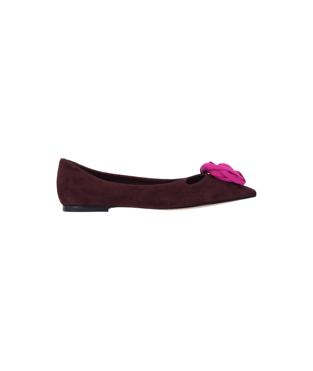 ROGER VIVIER Фиолетовые замшевые балетки, фото 1