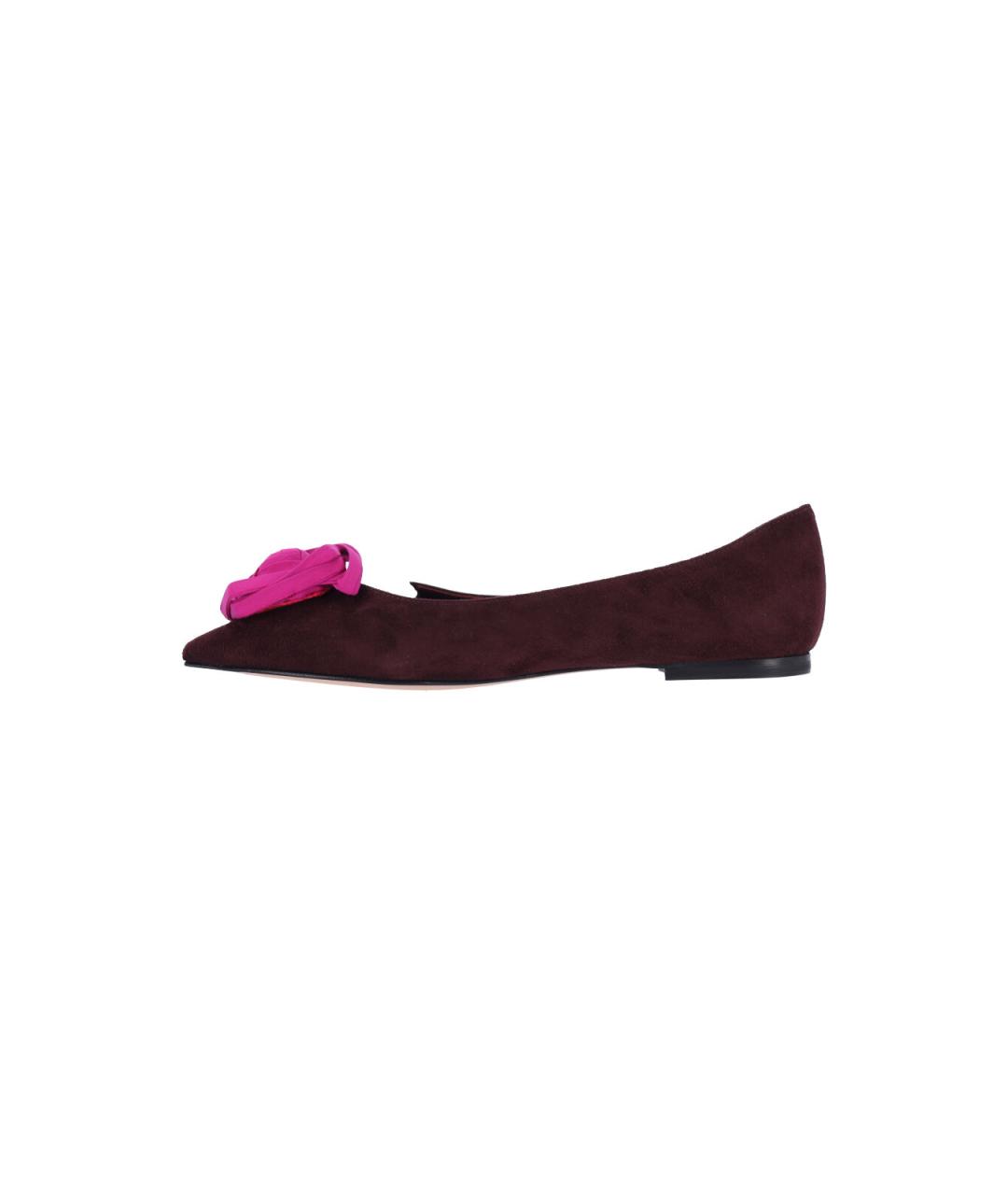 ROGER VIVIER Фиолетовые замшевые балетки, фото 3