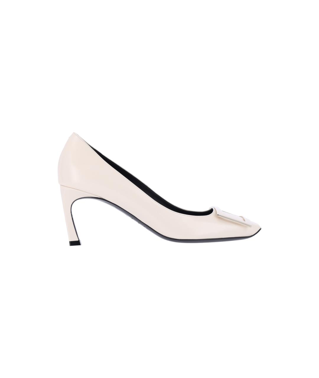 ROGER VIVIER Белые кожаные туфли, фото 1