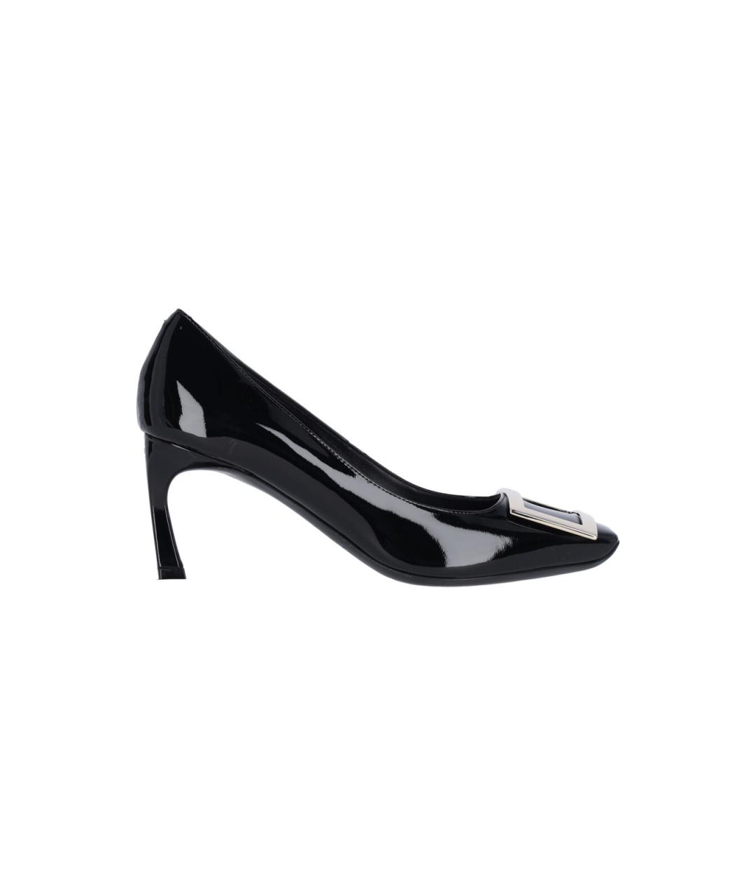 ROGER VIVIER Черные кожаные туфли, фото 1