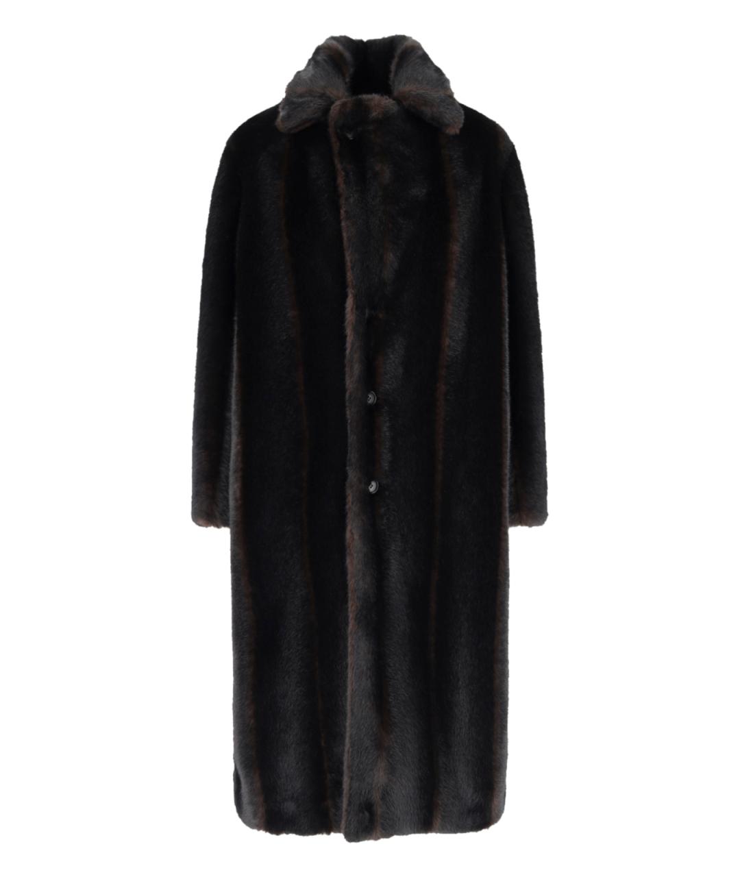 MM6 MAISON MARGIELA Коричневое полиэстеровое пальто, фото 1