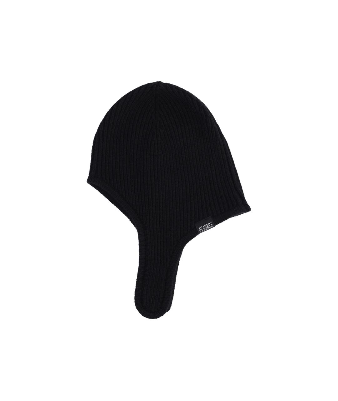MM6 MAISON MARGIELA Черная шерстяная шапка, фото 2