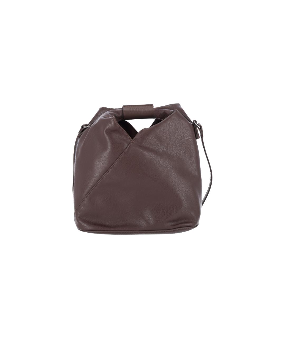 MM6 MAISON MARGIELA Коричневая сумка с короткими ручками из искусственной кожи, фото 1