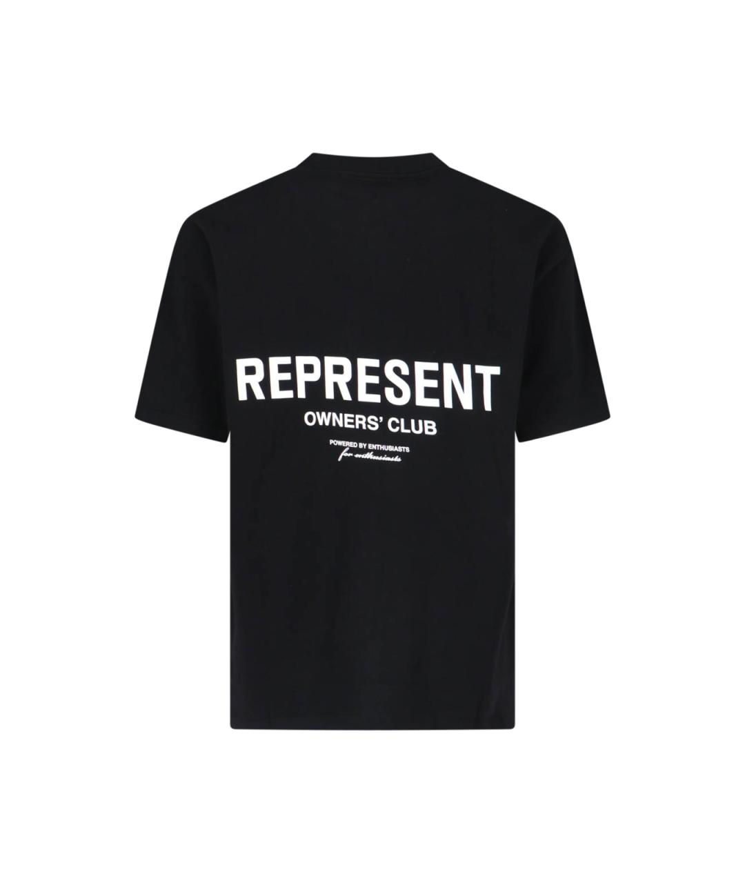 REPRESENT Черная хлопковая футболка, фото 2