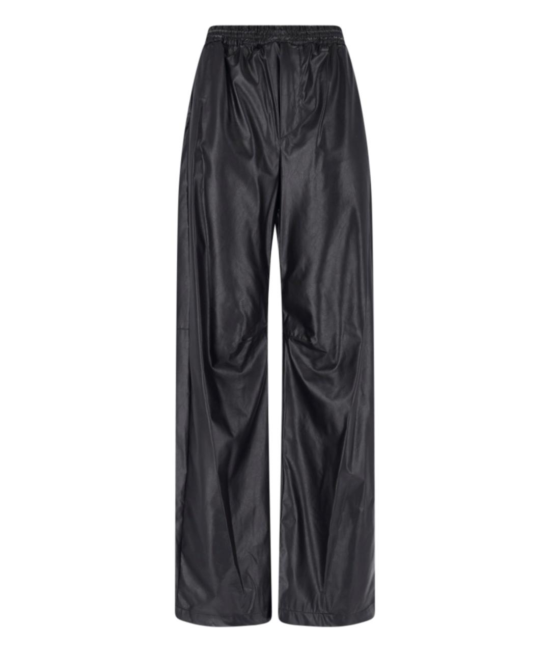 MM6 MAISON MARGIELA Черные вискозные прямые брюки, фото 1