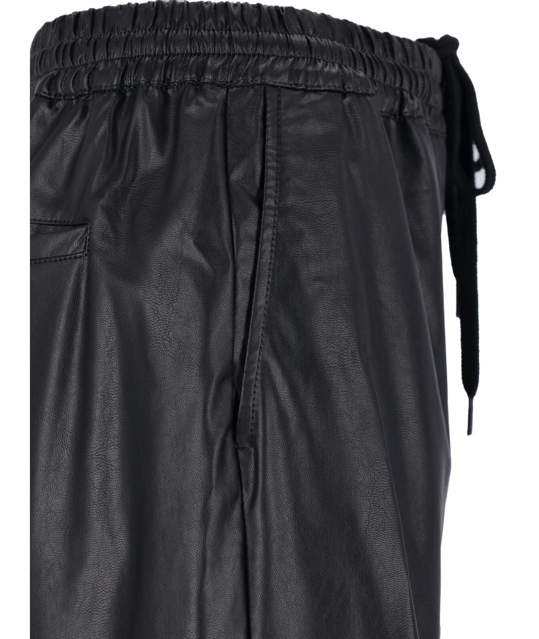 MM6 MAISON MARGIELA Черные вискозные прямые брюки, фото 5