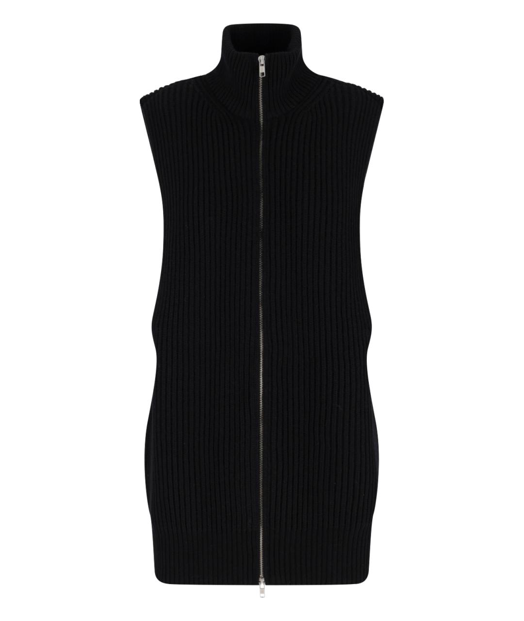MM6 MAISON MARGIELA Черная шерстяная жилетка, фото 1