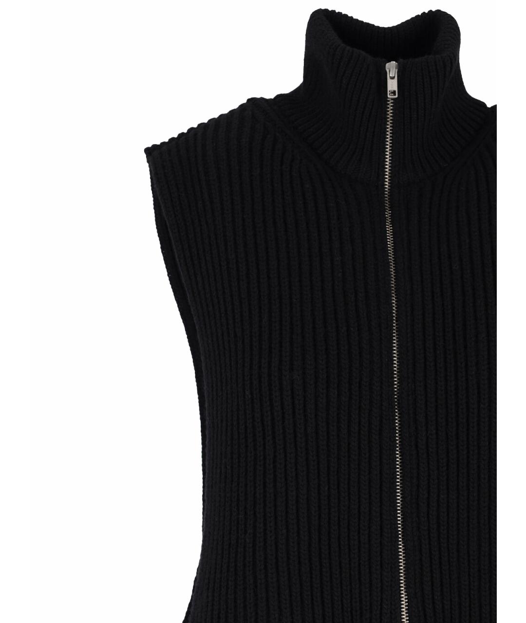 MM6 MAISON MARGIELA Черная шерстяная жилетка, фото 3