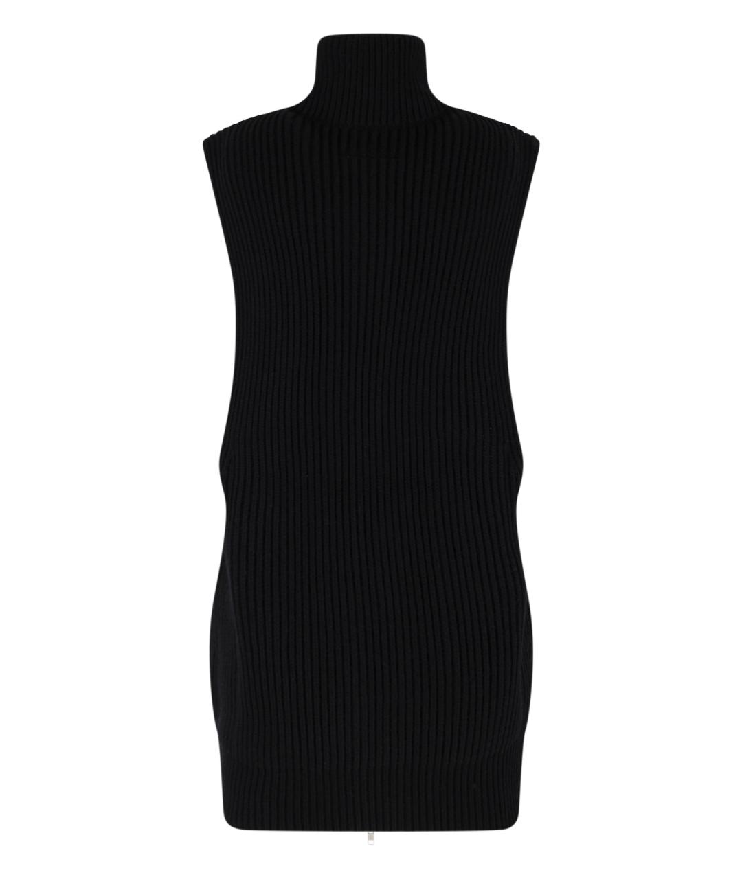 MM6 MAISON MARGIELA Черная шерстяная жилетка, фото 2