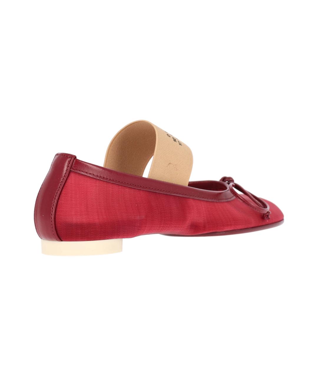 MM6 MAISON MARGIELA Красные синтетические балетки, фото 4