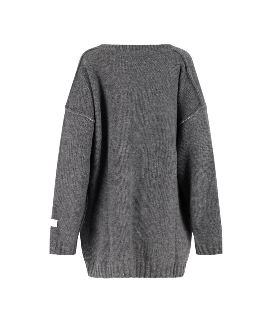 MM6 MAISON MARGIELA Серый шерстяной джемпер / свитер, фото 2