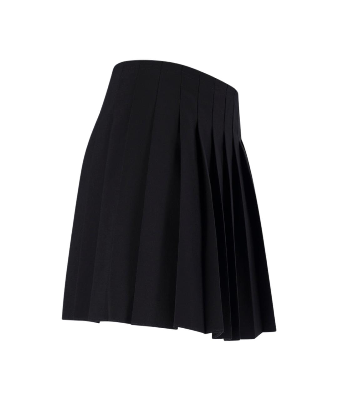 MM6 MAISON MARGIELA Черная полиэстеровая юбка мини, фото 2