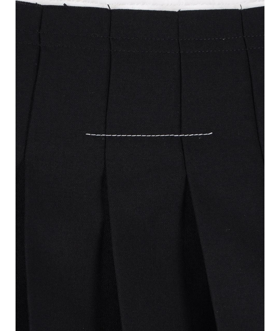 MM6 MAISON MARGIELA Черная полиэстеровая юбка мини, фото 5