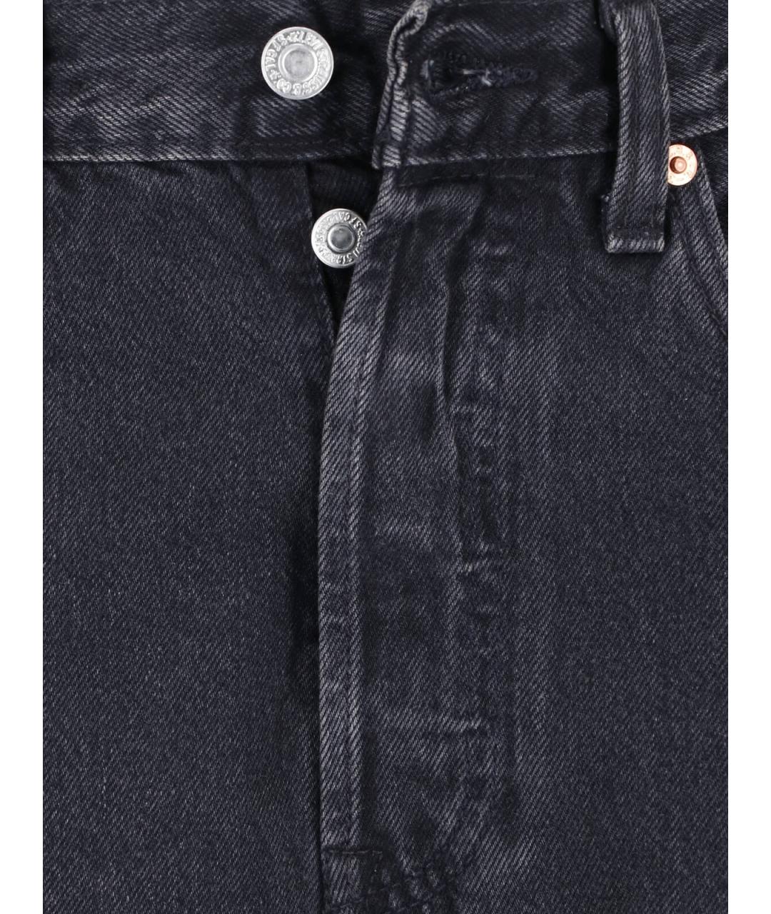 LEVI'S Черные хлопковые прямые джинсы, фото 4