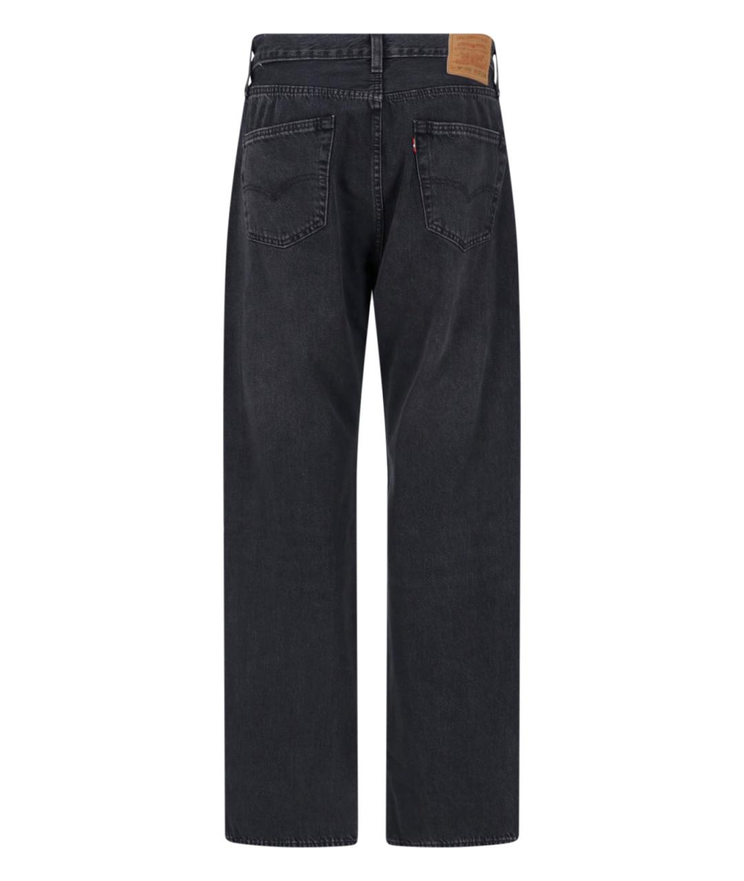 LEVI'S Черные хлопковые прямые джинсы, фото 2