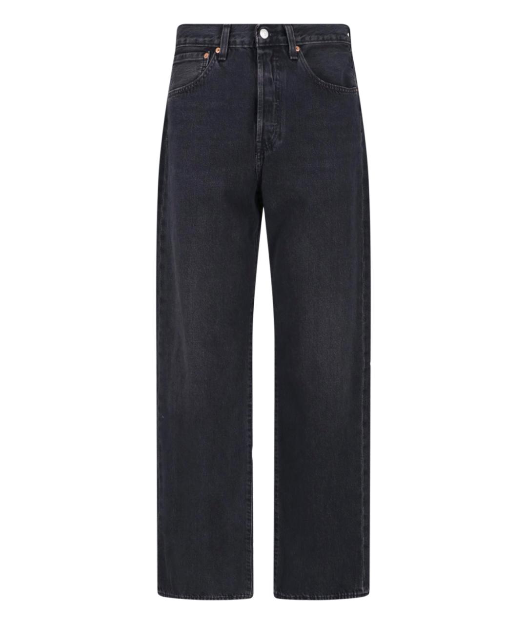 LEVI'S Черные хлопковые прямые джинсы, фото 1