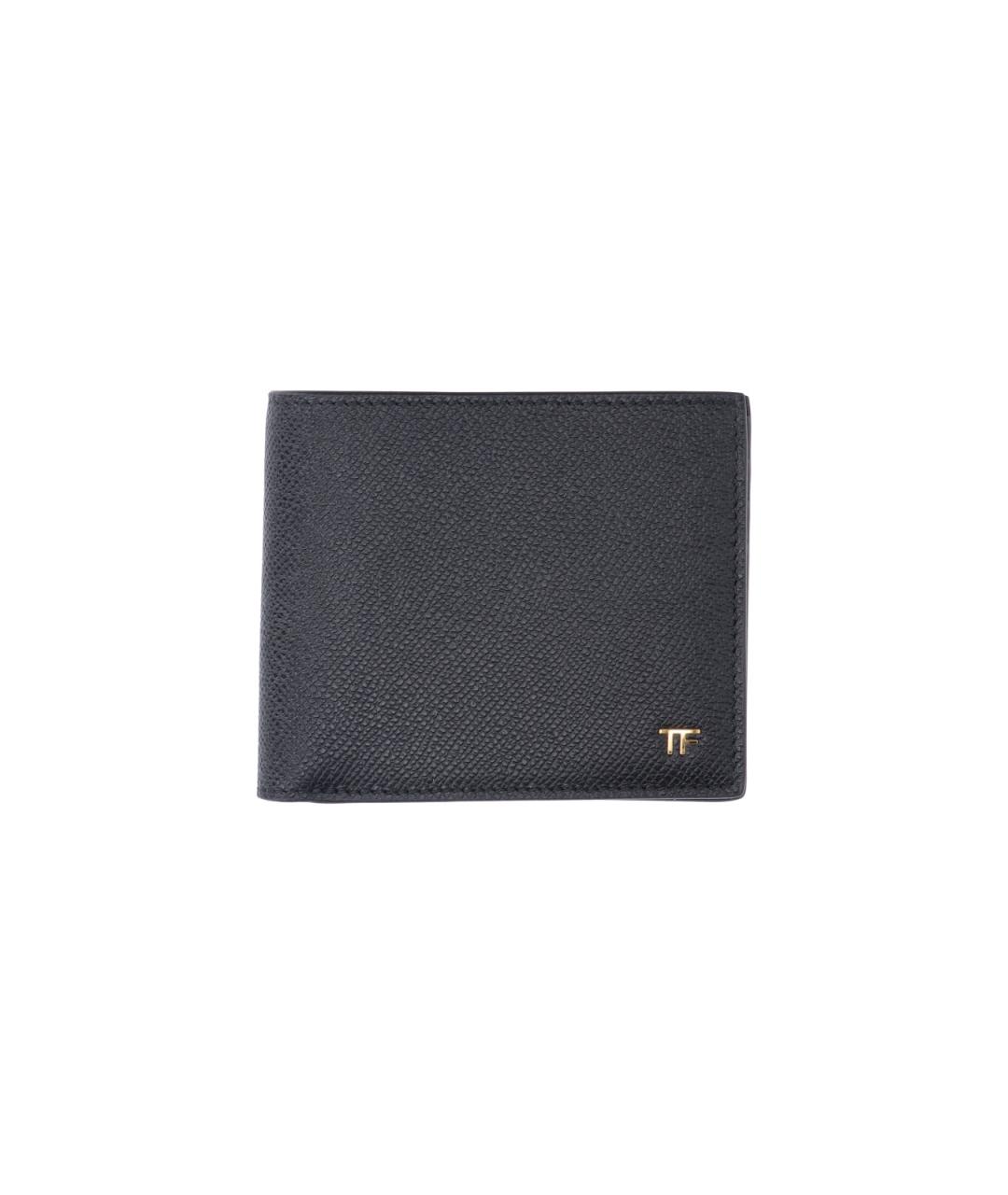 TOM FORD Черный кожаный кошелек, фото 1