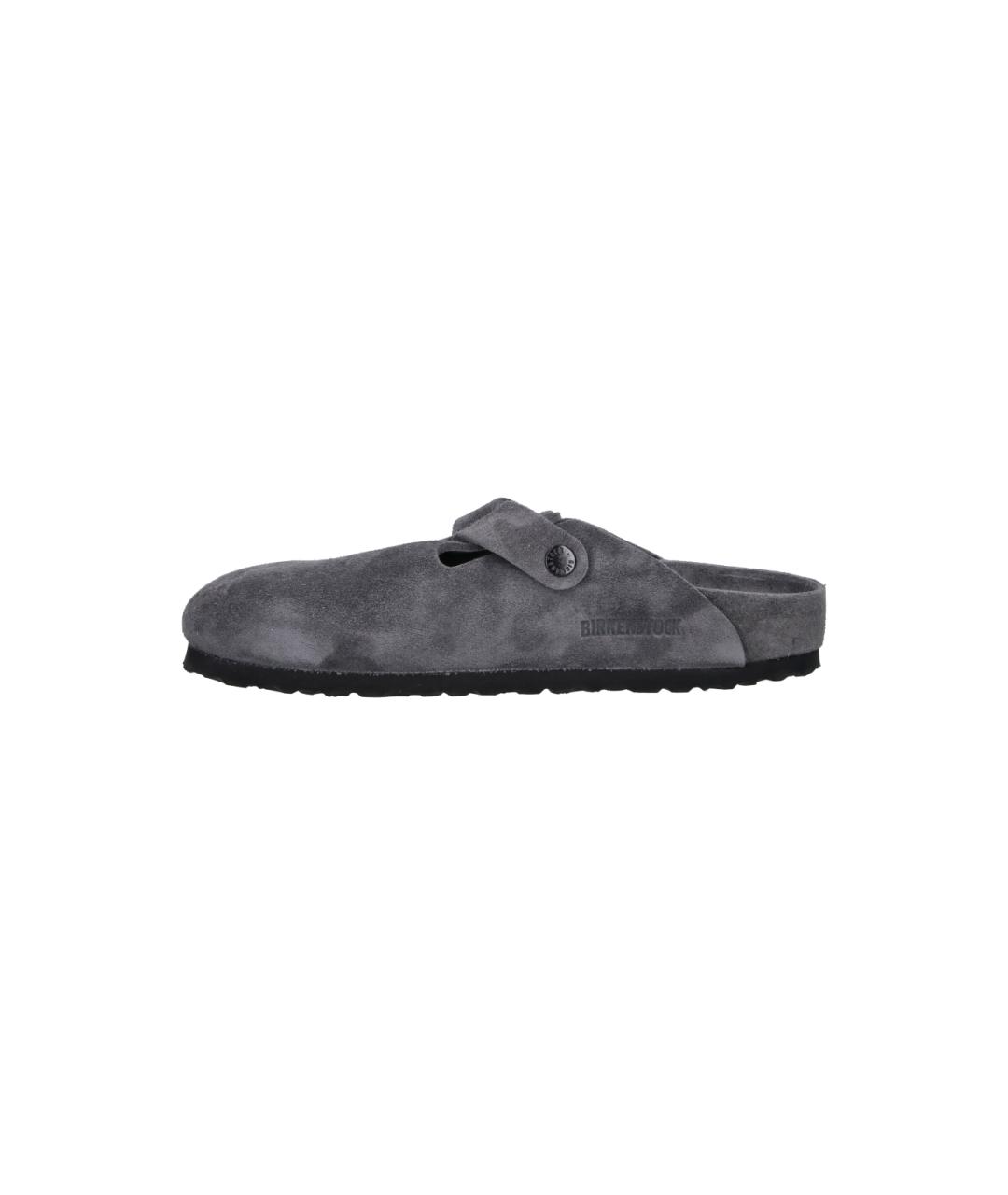BIRKENSTOCK Серые замшевые мюли, фото 3