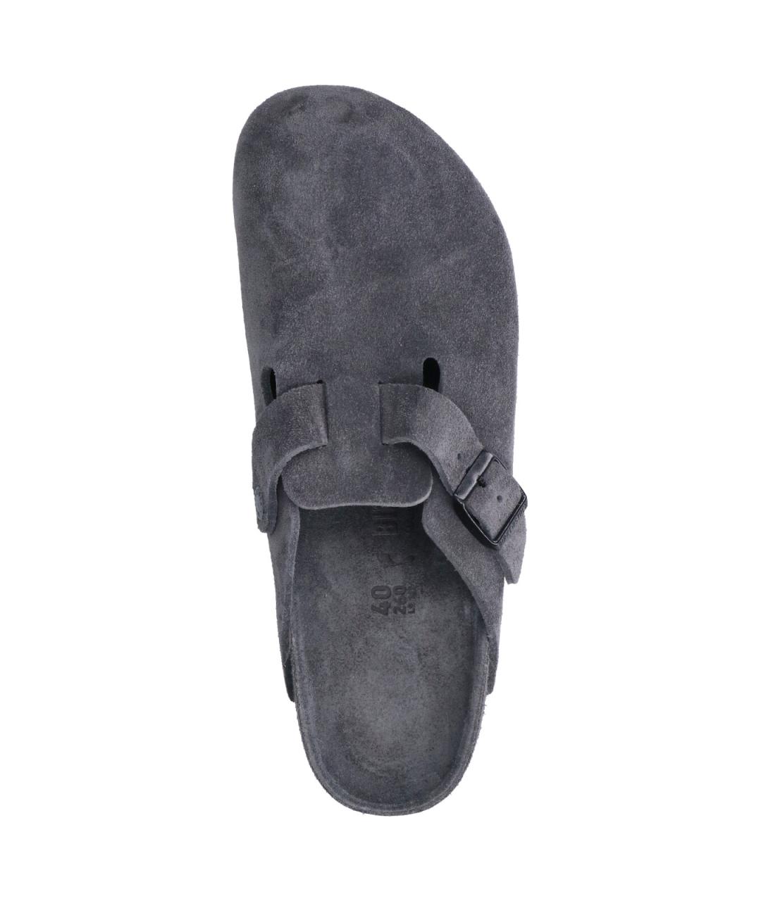 BIRKENSTOCK Серые замшевые мюли, фото 5