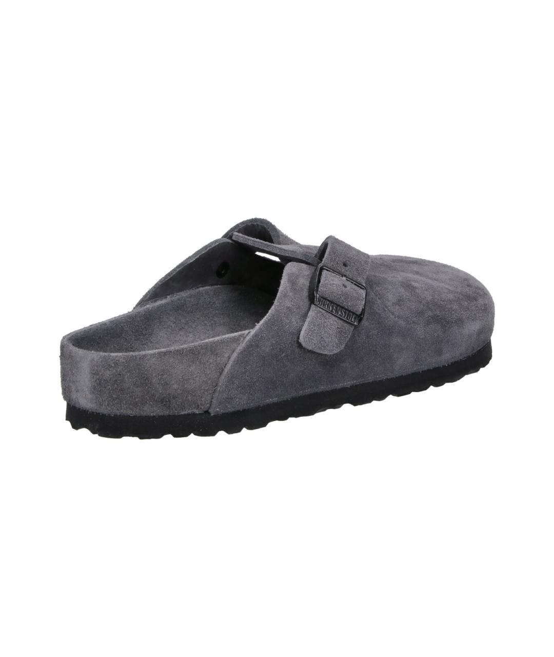 BIRKENSTOCK Серые замшевые мюли, фото 4