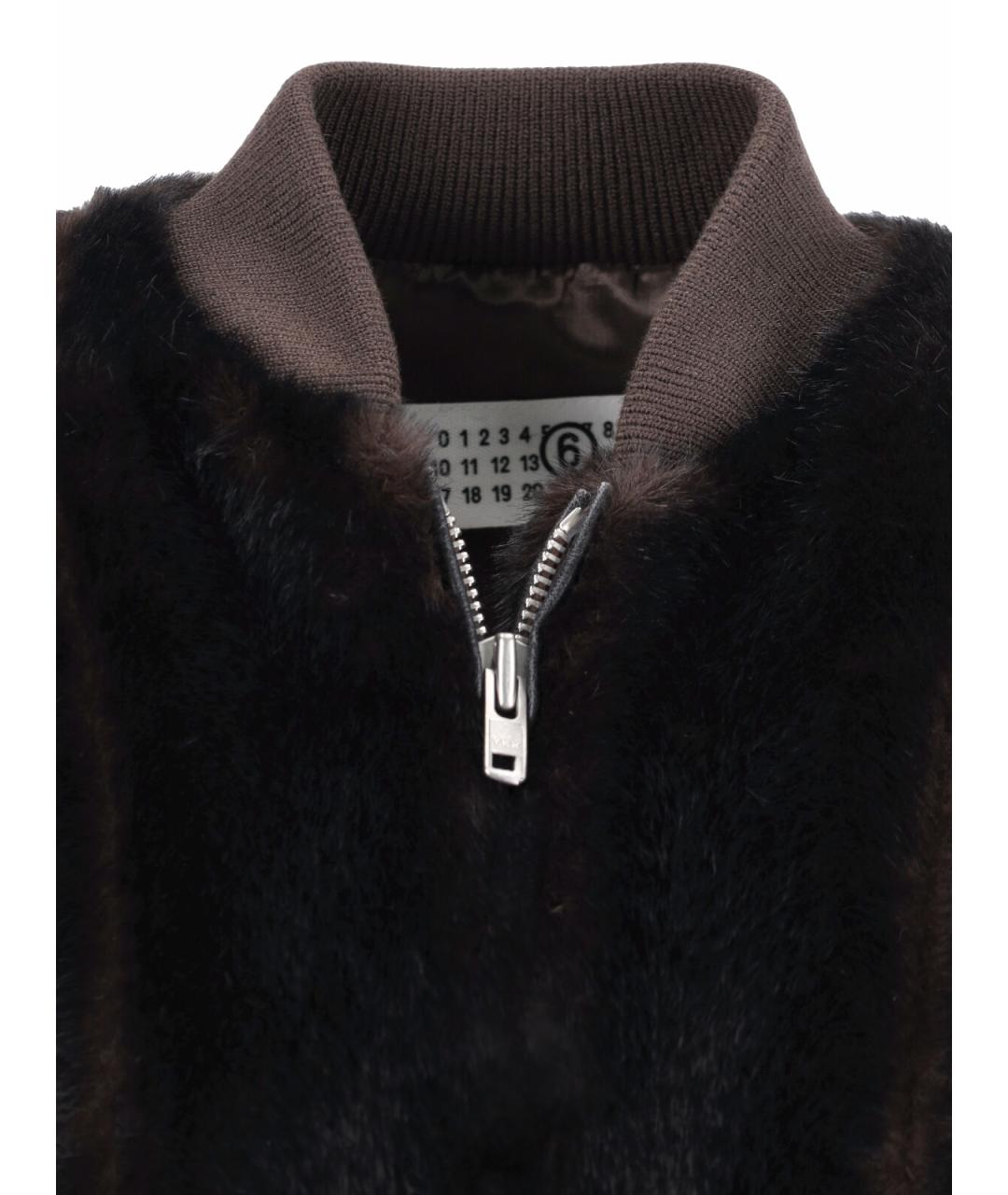 MM6 MAISON MARGIELA Коричневая полиэстеровая куртка, фото 3