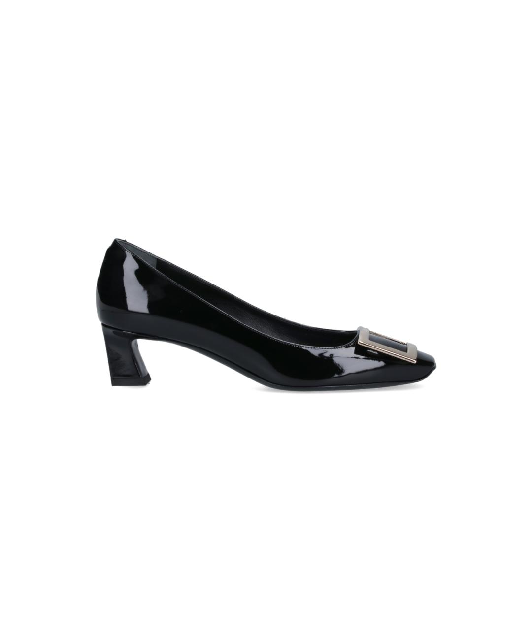 ROGER VIVIER Черные кожаные туфли, фото 1