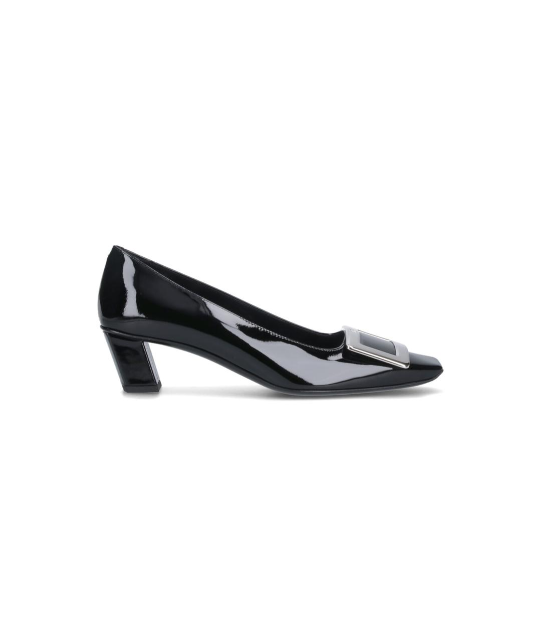 ROGER VIVIER Черные кожаные туфли, фото 1