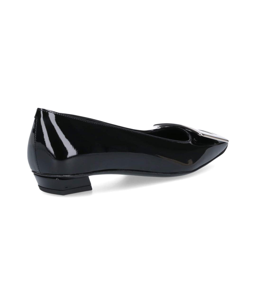 ROGER VIVIER Черные кожаные балетки, фото 4