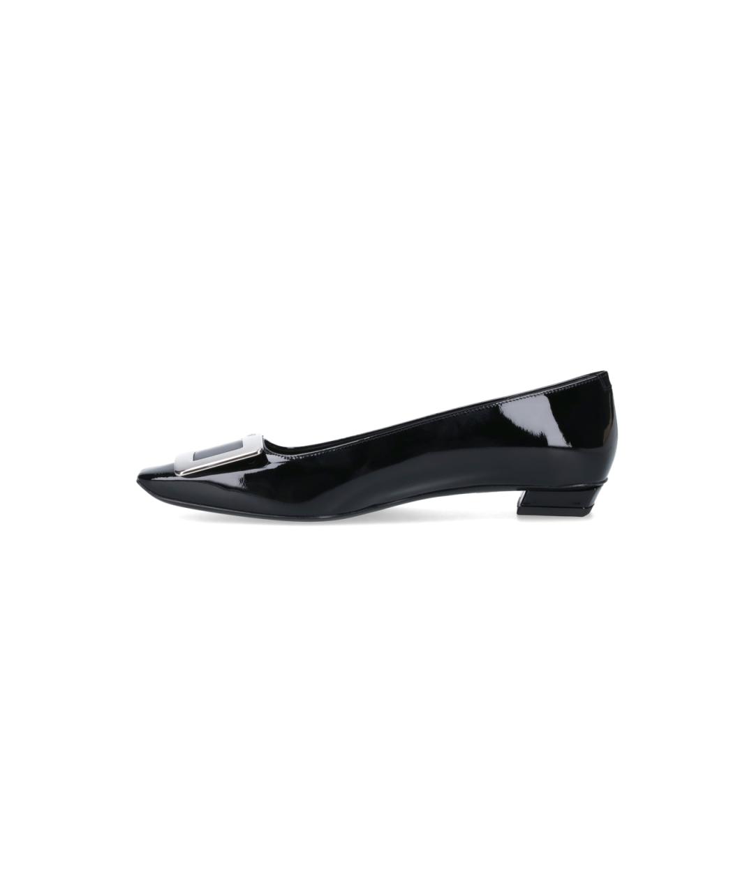 ROGER VIVIER Черные кожаные балетки, фото 3