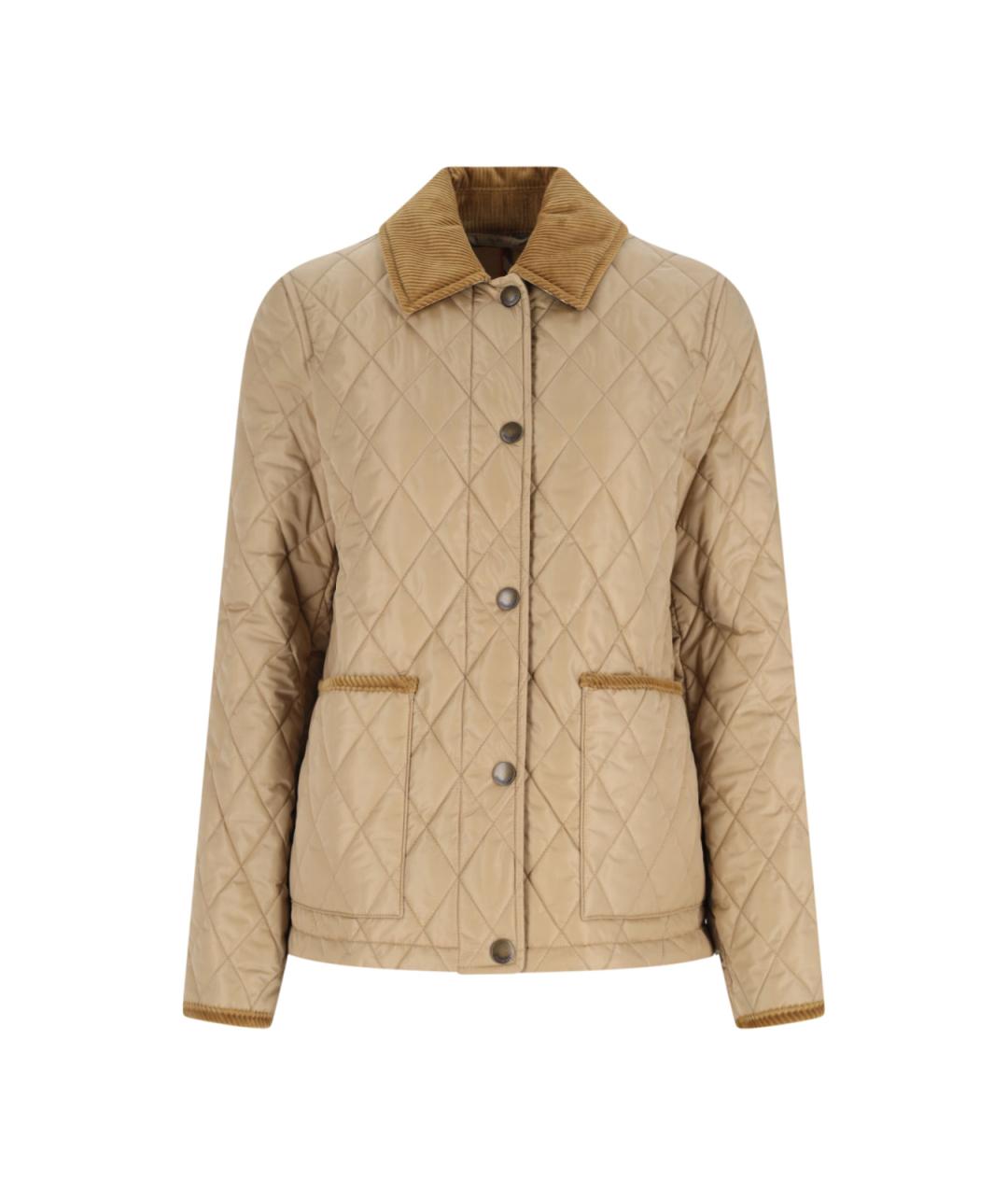 BURBERRY Бежевая полиамидовая куртка, фото 1