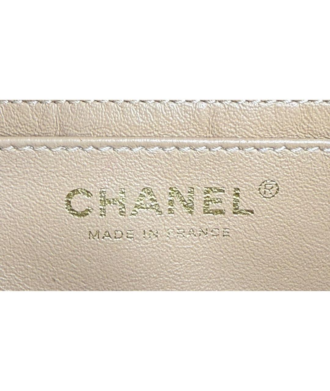 CHANEL Бежевая кожаная сумка через плечо, фото 7