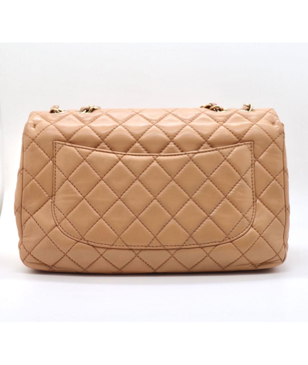 CHANEL Бежевая кожаная сумка через плечо, фото 3