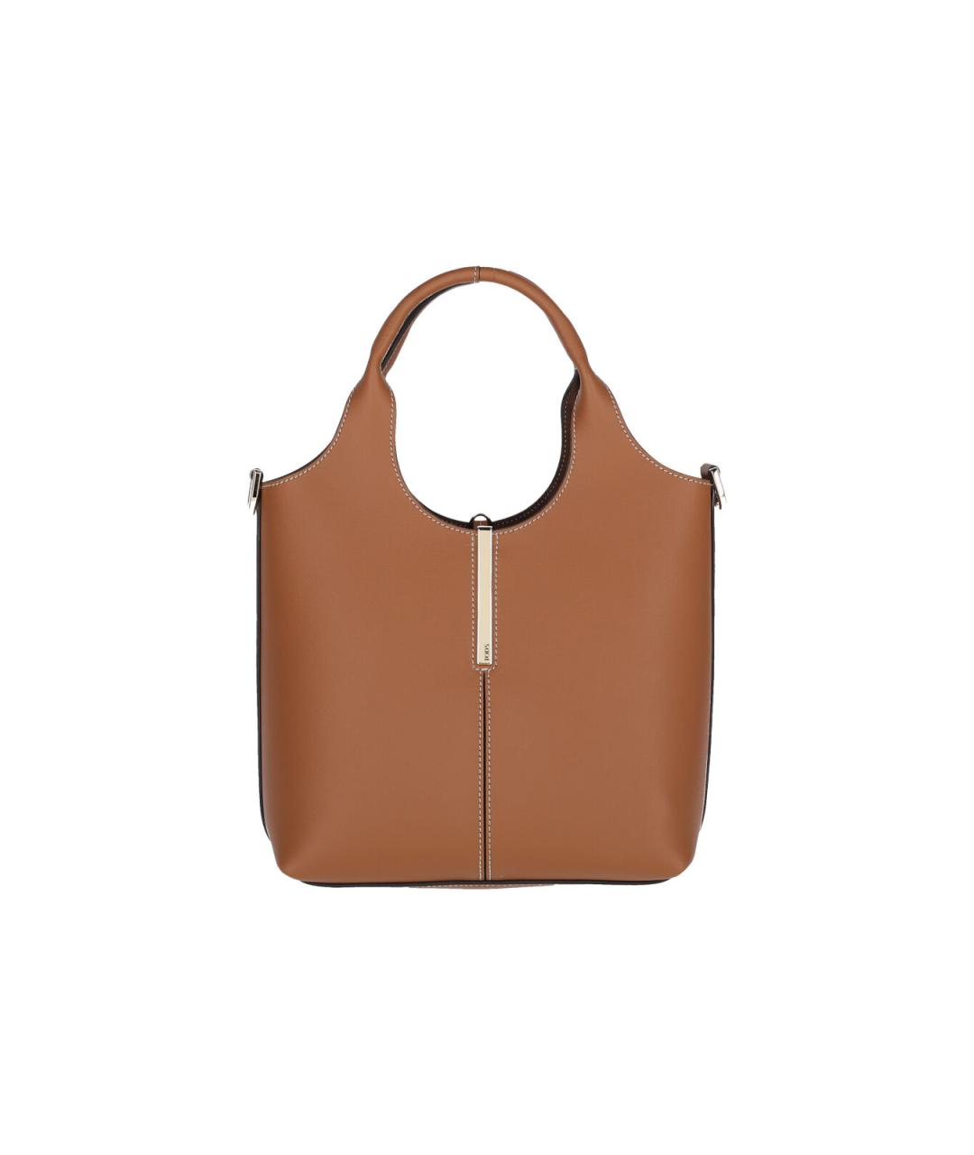 TOD'S Коричневая кожаная сумка тоут, фото 1