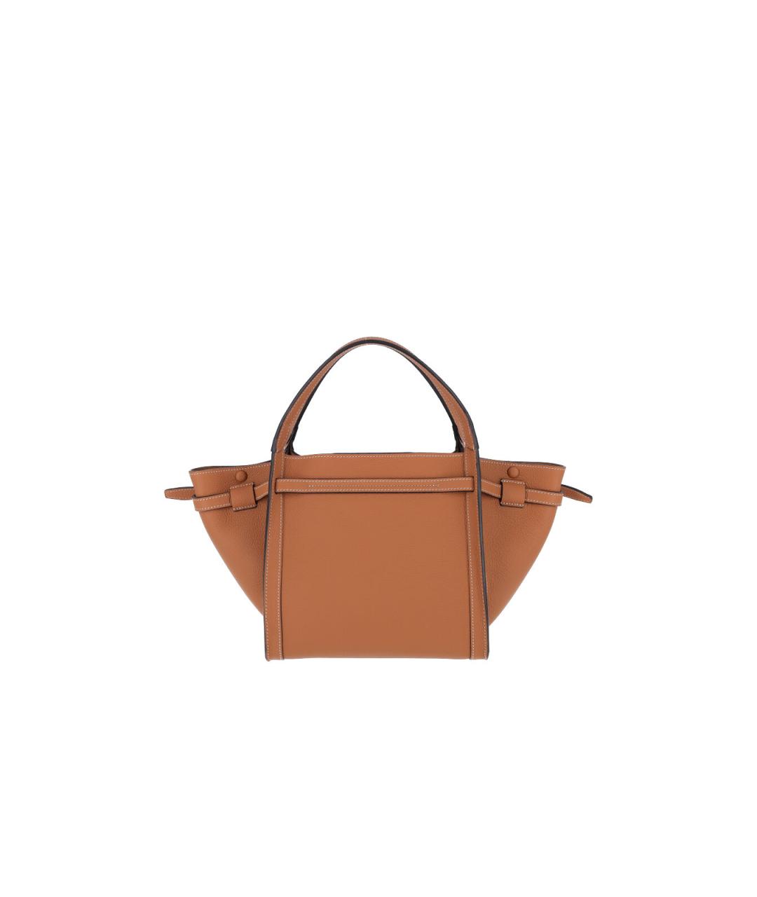 TOD'S Коричневая кожаная сумка тоут, фото 3