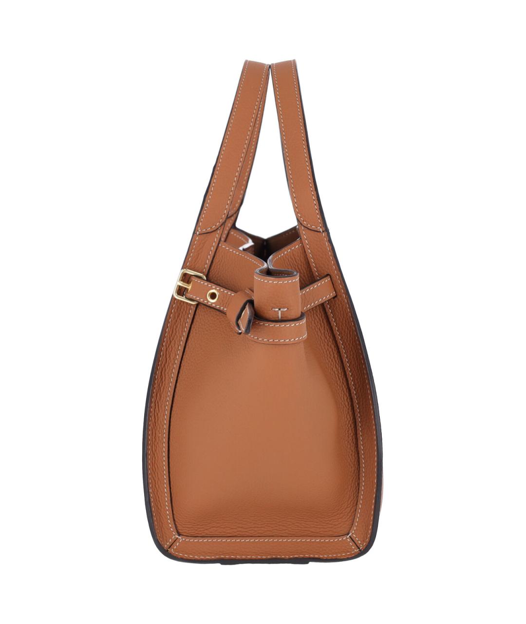 TOD'S Коричневая кожаная сумка тоут, фото 5