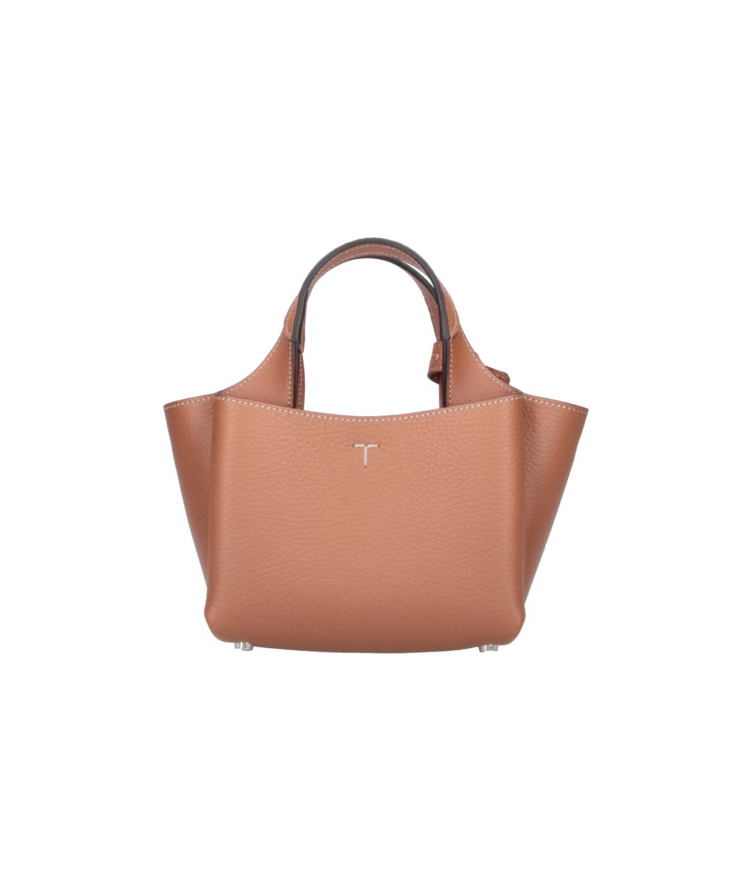 TOD'S Коричневая кожаная сумка тоут, фото 3