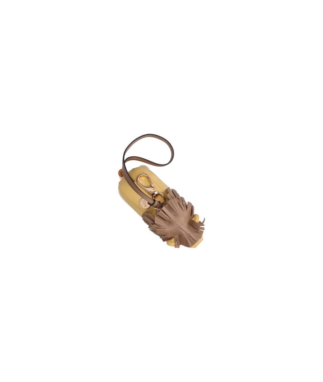 TOD'S Коричневый брелок, фото 5