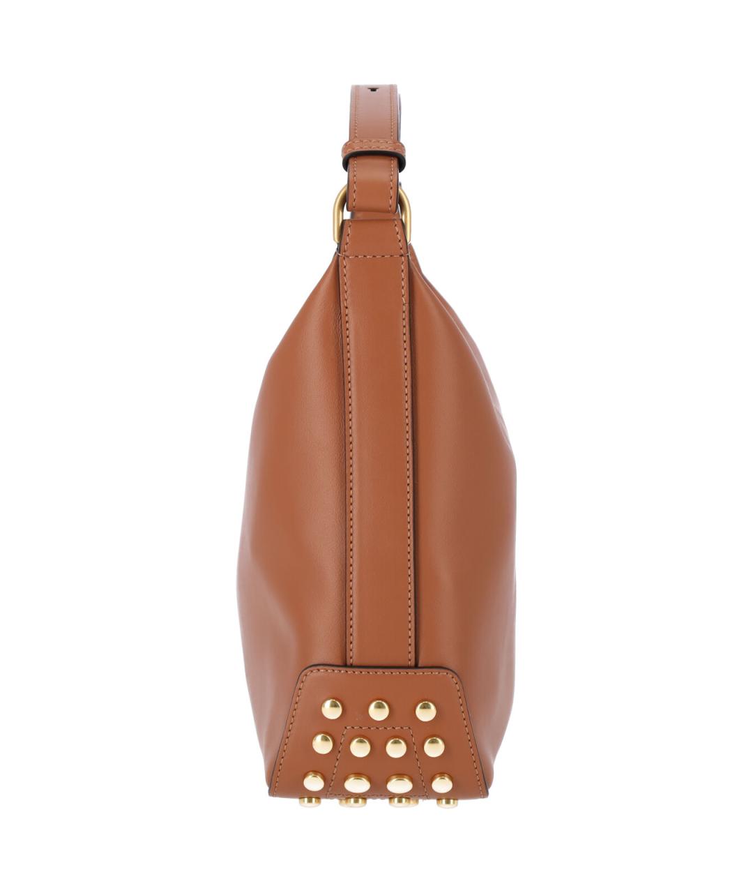 TOD'S Коричневая кожаная сумка с короткими ручками, фото 5