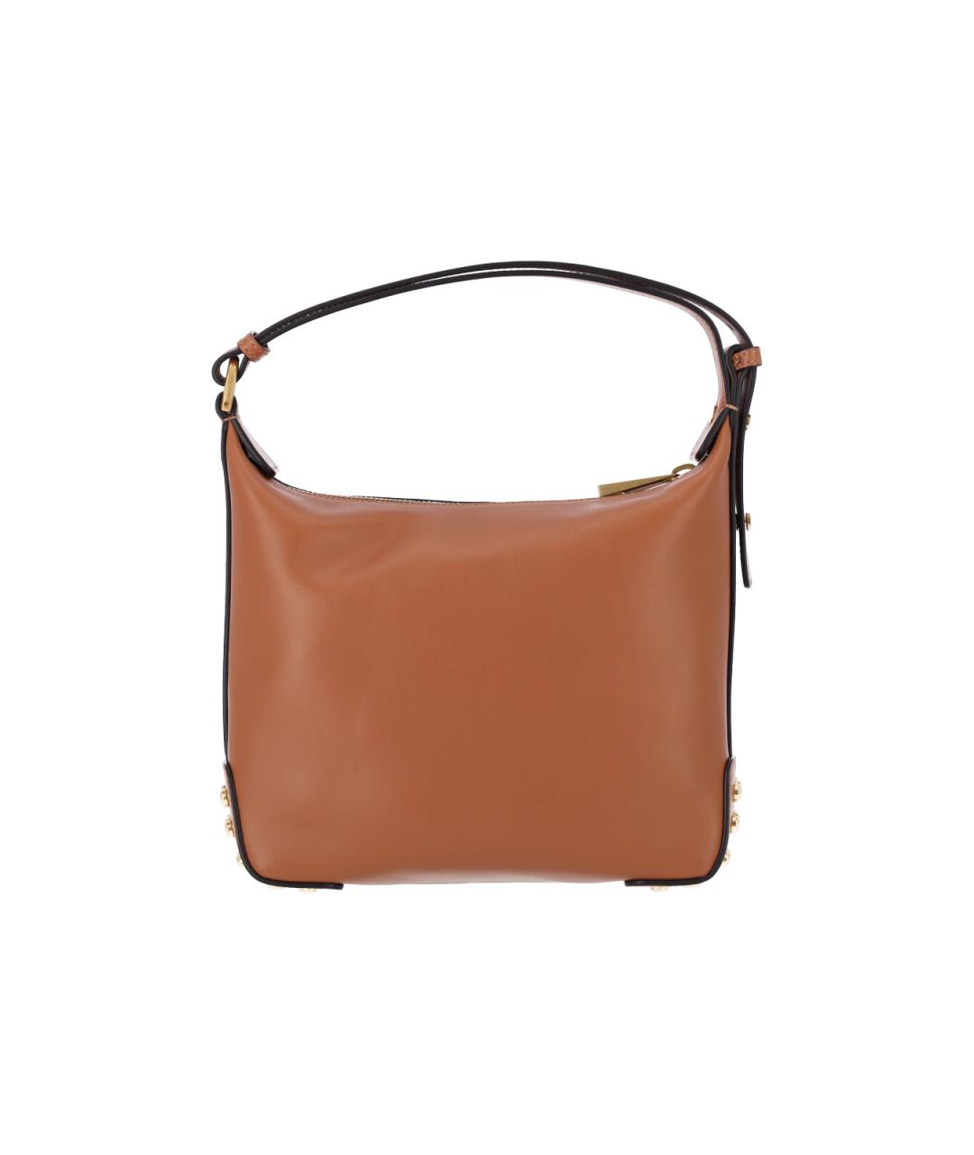 TOD'S Коричневая кожаная сумка с короткими ручками, фото 3