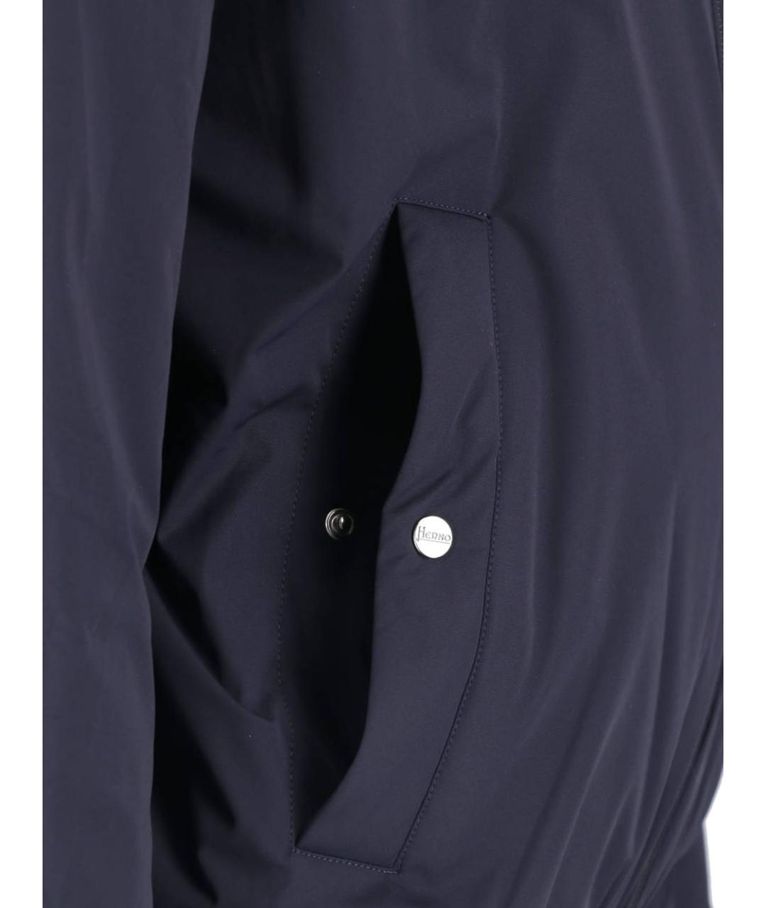 HERNO Синяя полиамидовая куртка, фото 5