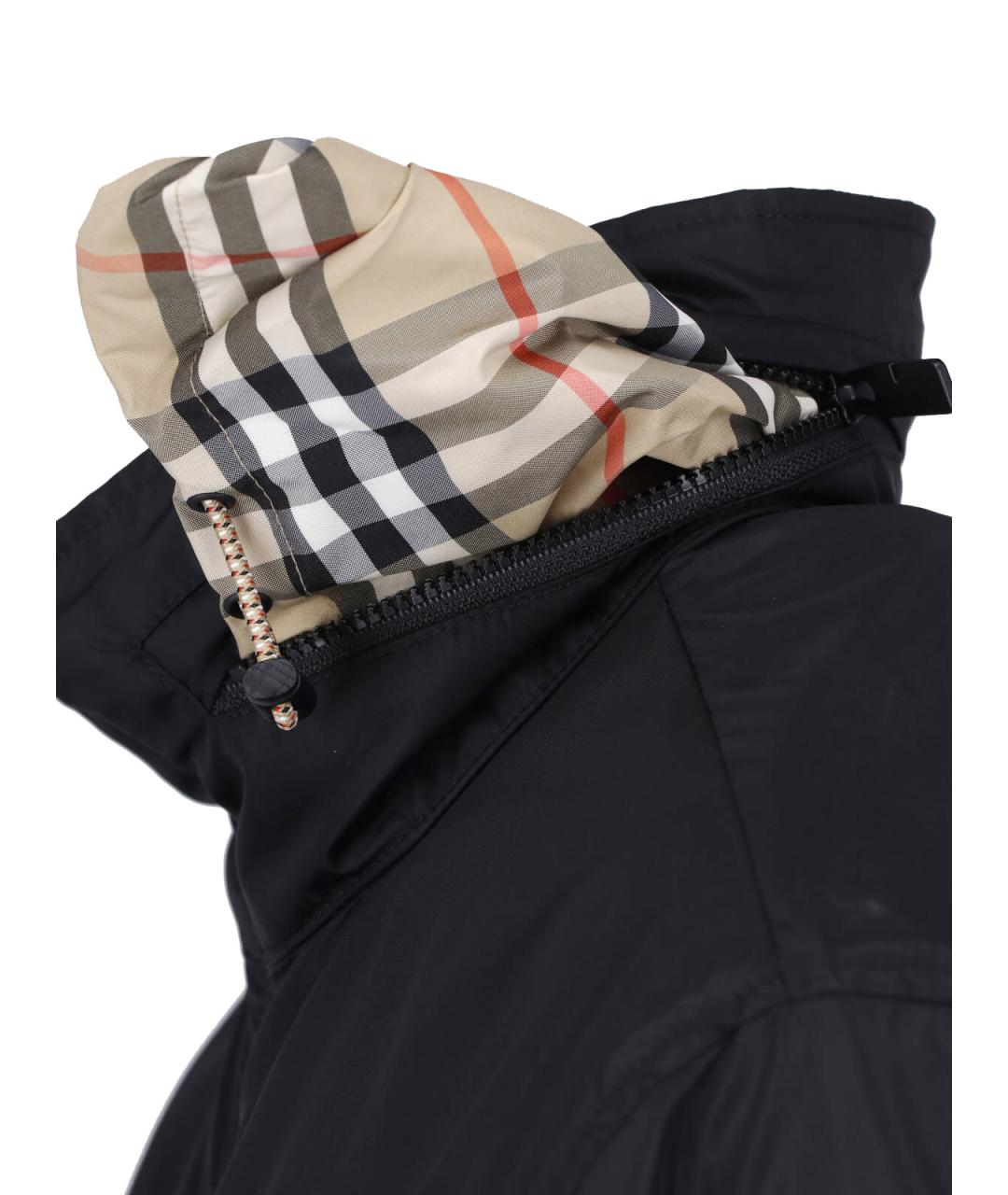 BURBERRY Черная полиамидовая куртка, фото 4