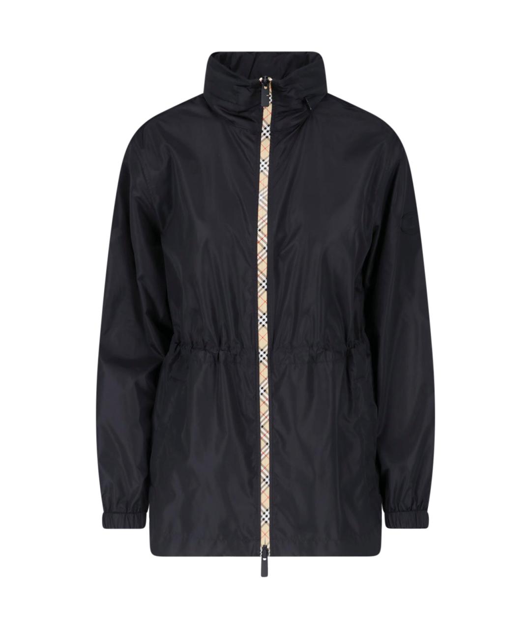 BURBERRY Черная полиамидовая куртка, фото 1