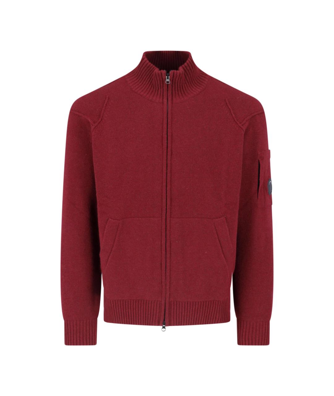 CP COMPANY Красный шерстяной кардиган, фото 1