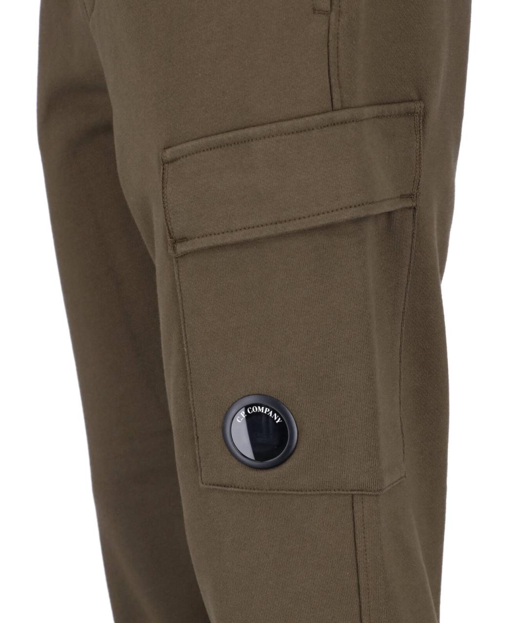 CP COMPANY Зеленые хлопковые повседневные брюки, фото 4